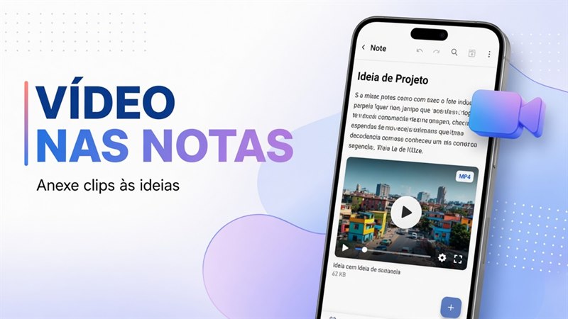 Como anexar vídeo a uma nota no DicaNote
