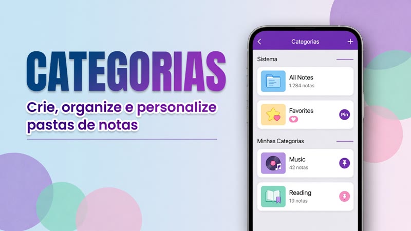 Como usar a página de categorias no DicaNote